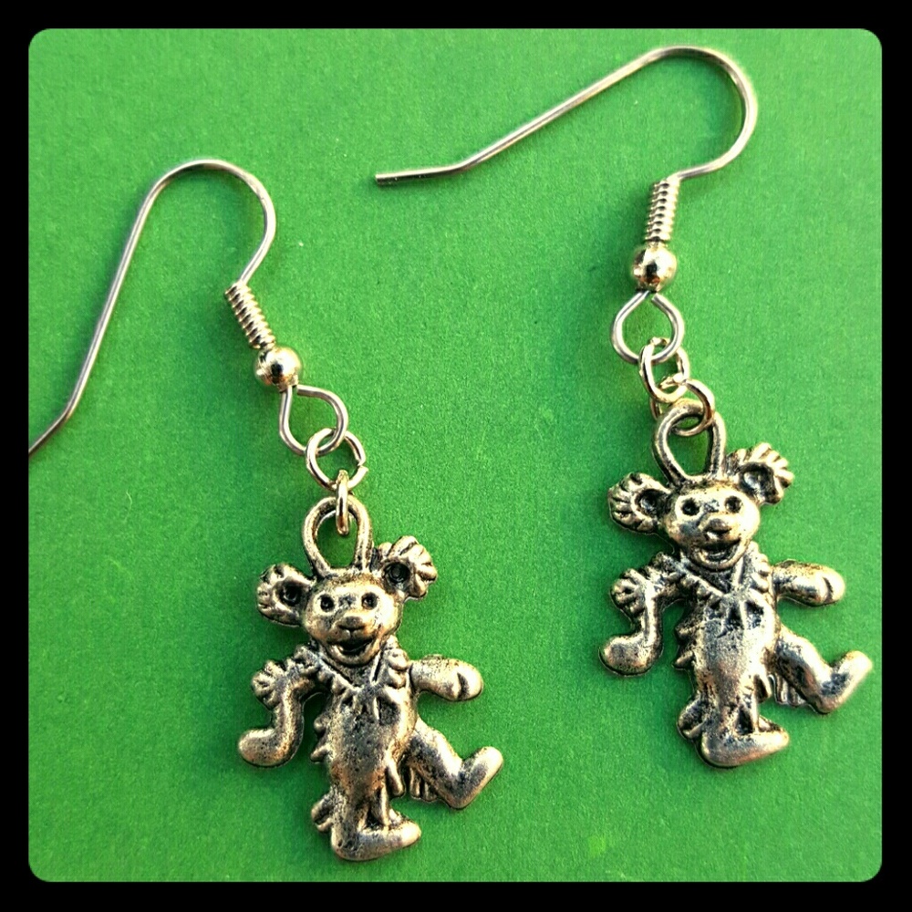 Grateful Dead Jerry Bear Earrings